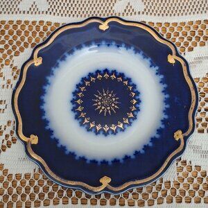 Antique W. H. Grindley & Co. "Marquis" Flow Blue Bread and Butter Plate